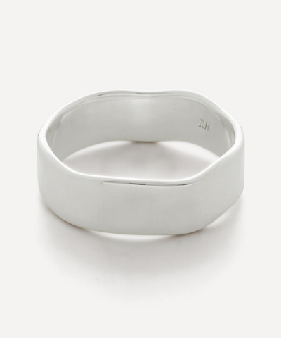 Shop Monica Vinader Sterling Silver Siren Muse Band Ring