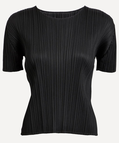 Shop Issey Miyake Women's Basics Scoop-neck T-shirt In Black