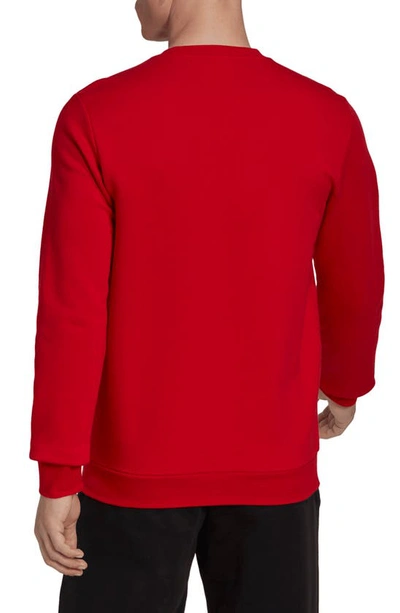 Shop Adidas Originals Feel Cozy Sweatshirt In Scarlet/ White