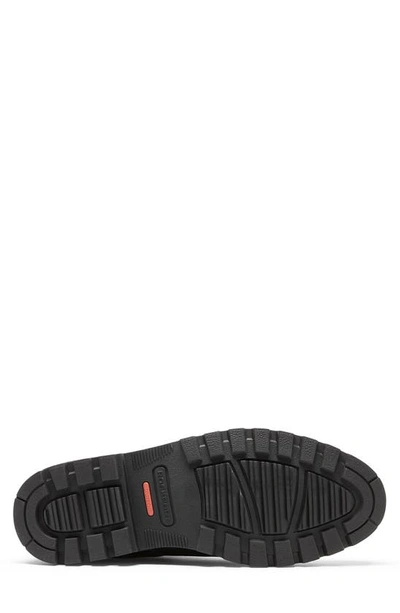 Rockport Waterproof Moc Toe Lug Sole Boot In Black Lea/sde