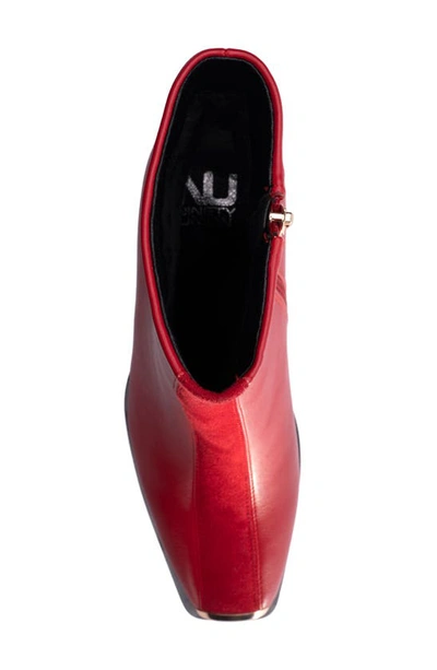 Lady Couture Tempo Tipped Block Heel Bootie In Red