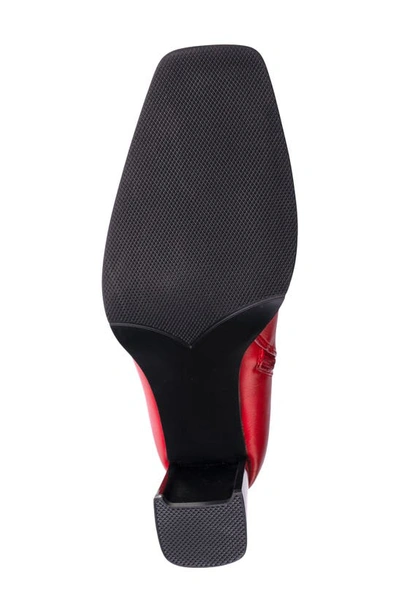 Lady Couture Tempo Tipped Block Heel Bootie In Red