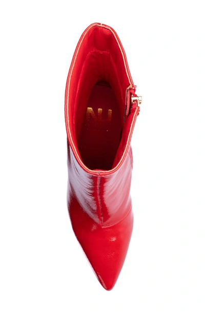 Lady Couture Princess Inverted Heel Bootie In Red Patent