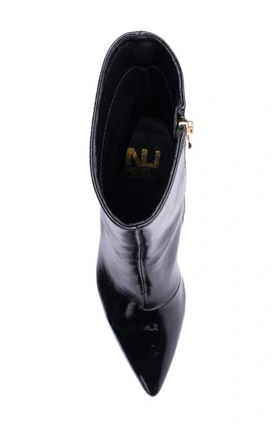 Lady Couture Princess Inverted Heel Bootie In Black Patent
