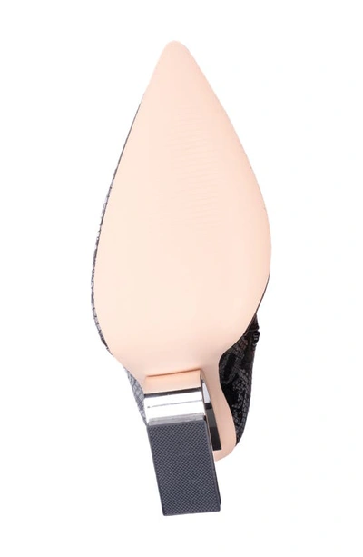 Lady Couture Princess Inverted Heel Bootie In Black Snake