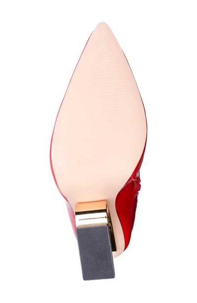 Lady Couture Princess Inverted Heel Bootie In Red Patent