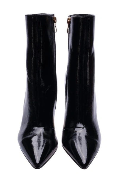 Lady Couture Princess Inverted Heel Bootie In Black Patent