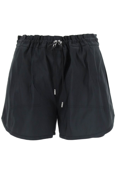 Shop Alexander Mcqueen Polyfaille Shorts In Black