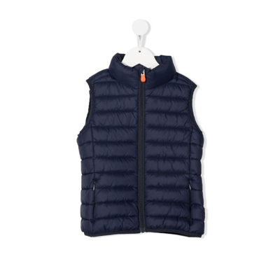 Shop Save The Duck Blue Andy Padded Gilet