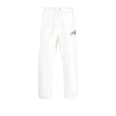 Shop Moncler White 2  1952 Logo Patch Track Pants