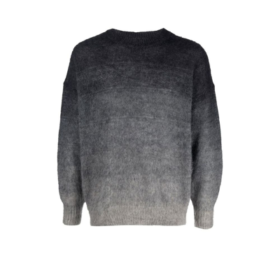 Shop Isabel Marant Gradient Effect Knitted Sweater - Men's - Polyamide/wool/kid Mohair In Grey