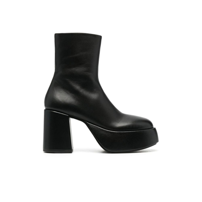 Shop Marsèll 100 Platform Leather Ankle Boots - Women's - Calf Leather/rubber In Black