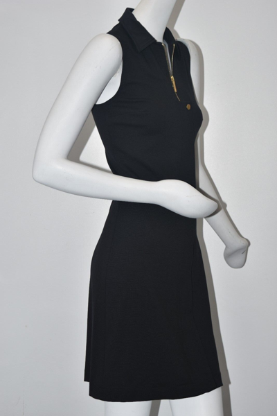 Pre-owned The Row Macallister Stretch Knit Dress Midnight Black Gold Zip S