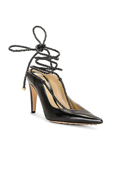 Shop Bottega Veneta Lace Up Pumps In Black