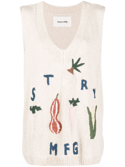 Shop Story Mfg. Party Organic Cotton Vest In Neutrals