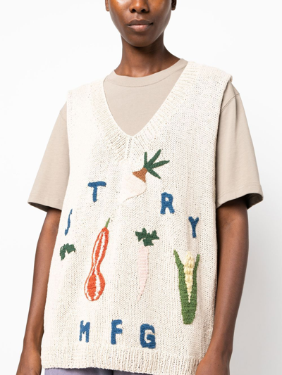 Shop Story Mfg. Party Organic Cotton Vest In Neutrals