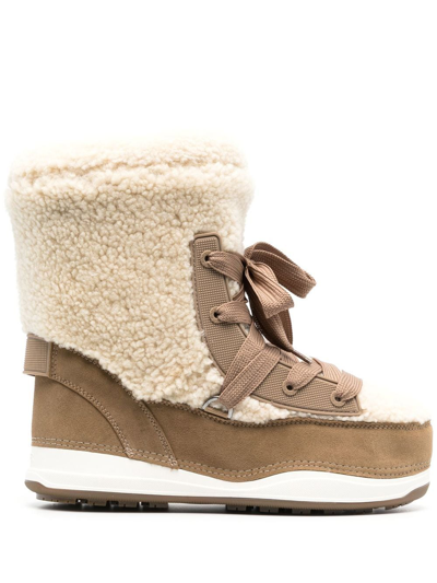 Shop Bogner Lace-up Snow-boots In Neutrals