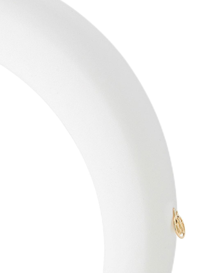 Shop Maison Michel Miwa Padded Headband In White