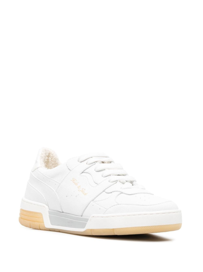 Hide & Jack Low-top Leather Sneakers In White