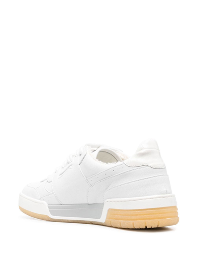 Hide & Jack Low-top Leather Sneakers In White
