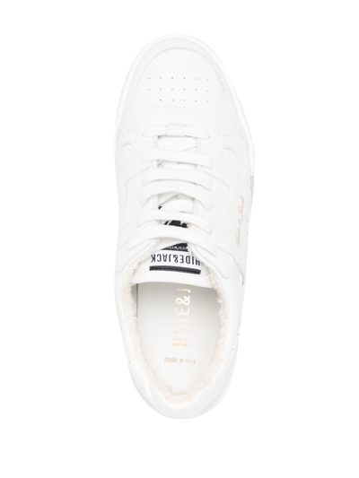 Hide & Jack Low-top Leather Sneakers In White