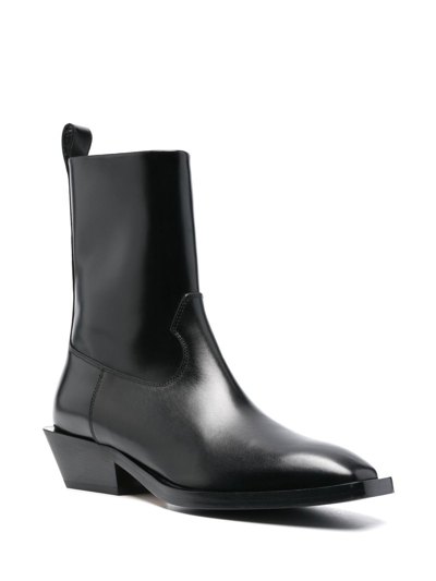 Aeyde Tapered-heel Ankle Boots In Schwarz