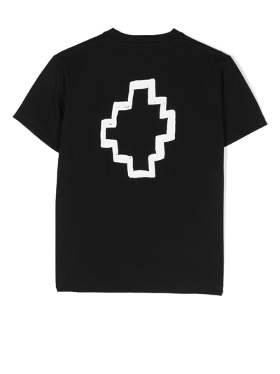 Shop Marcelo Burlon County Of Milan Logo-print Cotton T-shirt In Schwarz