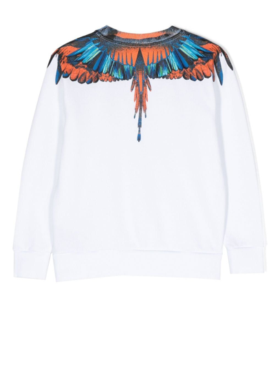 Shop Marcelo Burlon County Of Milan Feather Print T-shirt In Weiss