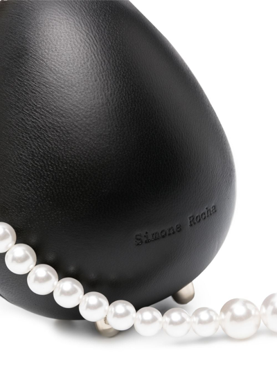 Shop Simone Rocha Micro Handheld Egg Bag In Schwarz