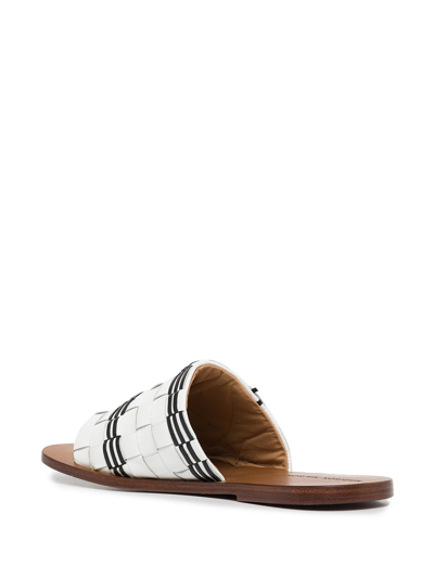 Madison.maison Interwoven Leather Sandals In White