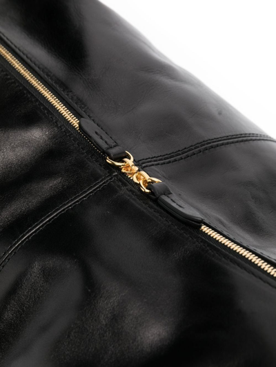 Shop Khaite Olivia Large Leather Tote Bag In Black