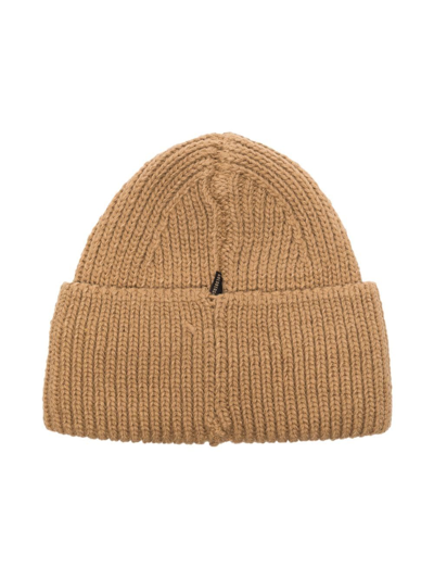 Shop Goldbergh Valerie Ribbed-knit Hat In Neutrals