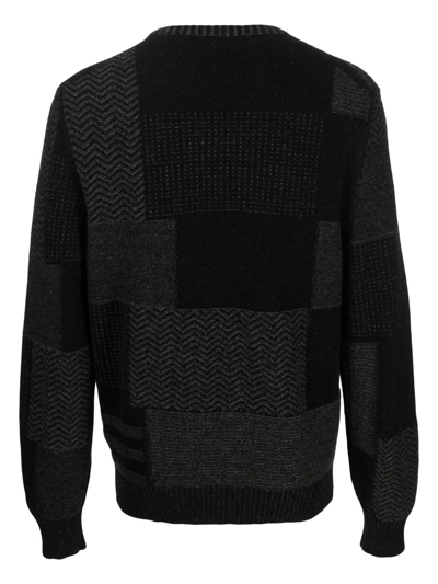 Billionaire Chest Logo-patch Knit Jumper In Schwarz