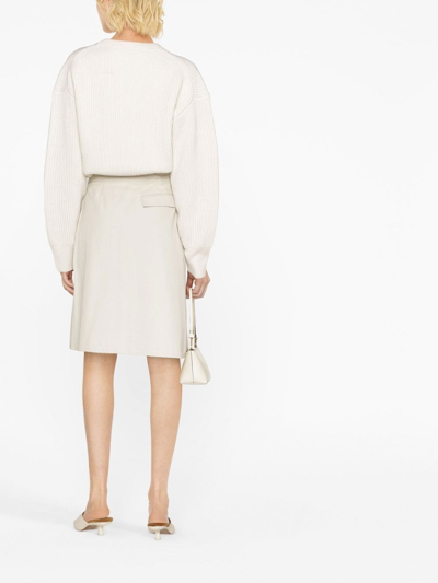 Joseph Round-neck Knitted Jumper In Nude