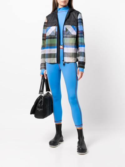 Aztech Mountain Loge-peak Check-print Ski Hoodie In Blue