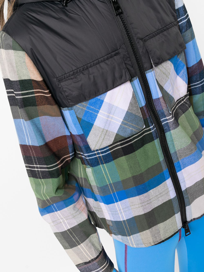 Aztech Mountain Loge-peak Check-print Ski Hoodie In Blue