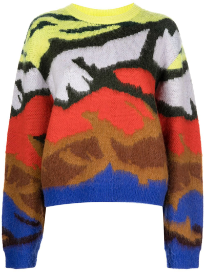 Shop Aztech Mountain Mountain Club Crewneck Jumper In Multicolour