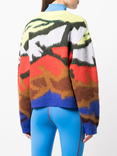 Aztech Mountain Mountain Club Crewneck Jumper In Multicolour