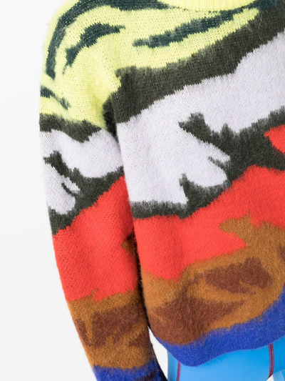 Aztech Mountain Mountain Club Crewneck Jumper In Multicolour