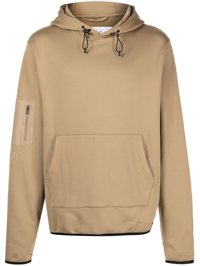 Shop Aztech Mountain Fleece Drawstring Hoodie In Brown