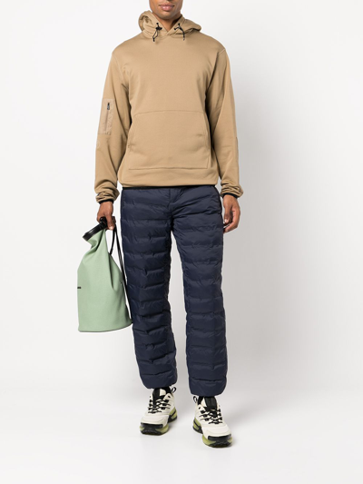 Aztech Mountain Fleece Drawstring Hoodie In Brown