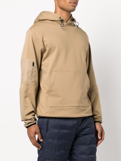 Aztech Mountain Fleece Drawstring Hoodie In Brown
