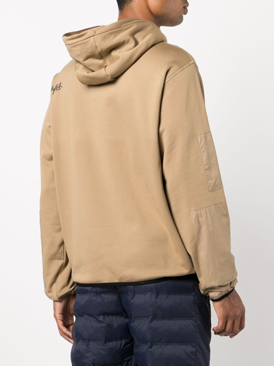 Shop Aztech Mountain Fleece Drawstring Hoodie In Brown