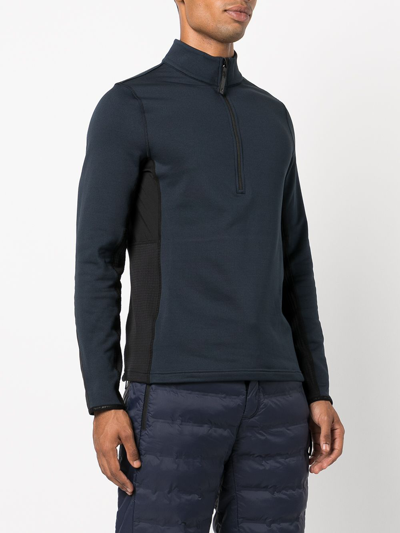 Shop Aztech Mountain Performance Half-zip Fleece Sweatshirt In Blue