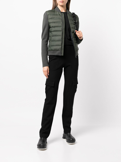 Aztech Mountain Nell Feather-down Cardigan In Green