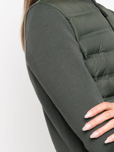 Aztech Mountain Nell Feather-down Cardigan In Green