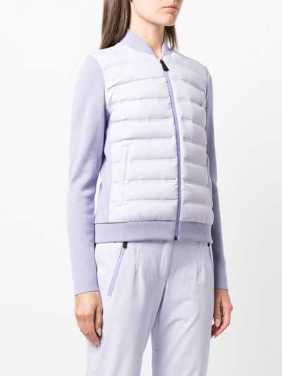 Aztech Mountain Nell Feather-down Cardigan In Purple