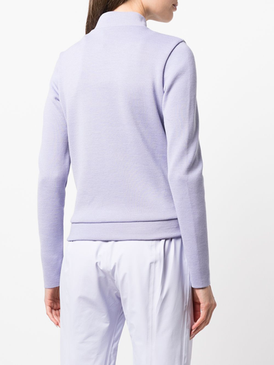 Aztech Mountain Nell Feather-down Cardigan In Purple