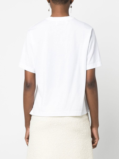 Shop Callas Milano Logo-print Organic Cotton T-shirt In Weiss