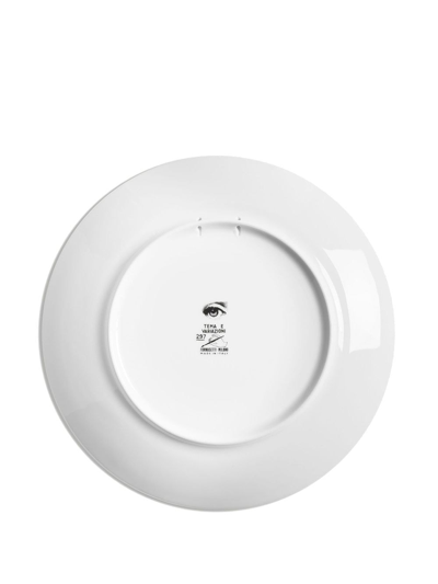 Fornasetti Graphic-print Plate In Weiss
